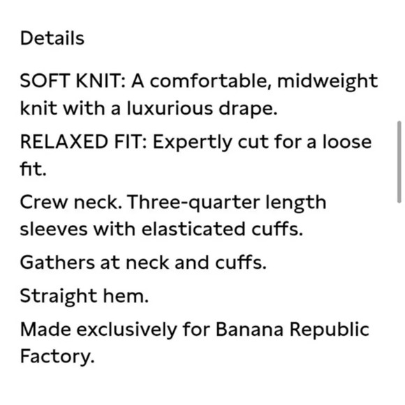 Banana Republic Knit Poet Top - Picture 4 of 11